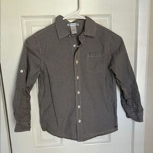 Janie and Jack gingham button up shirt